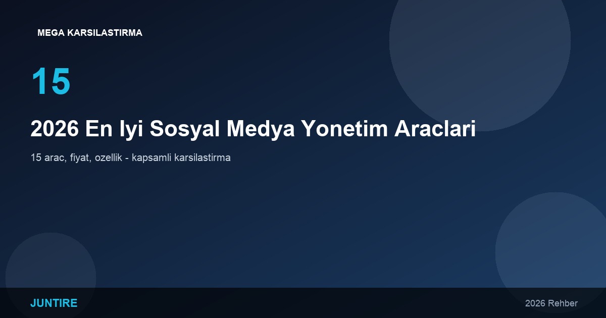 2026’nın En İyi Sosyal Medya Yönetim Araçları: Kapsamlı Karşılaştırma
