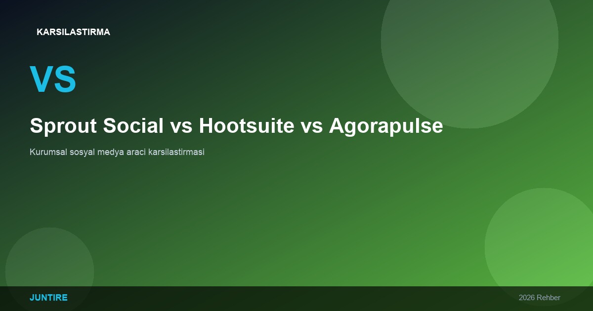Sprout Social vs Hootsuite vs Agorapulse: Kurumsal Karşılaştırma