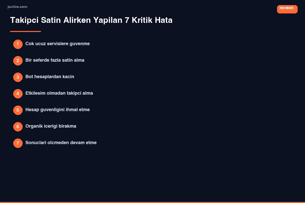 Takipçi satın alırken yapılan 7 kritik hata