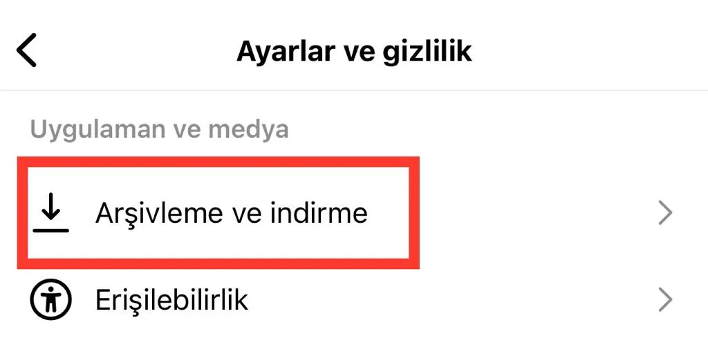 instagram arşiv nasıl açılır