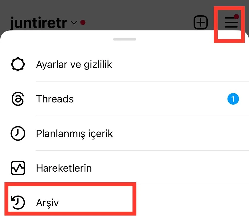 instagram hikaye arsivi