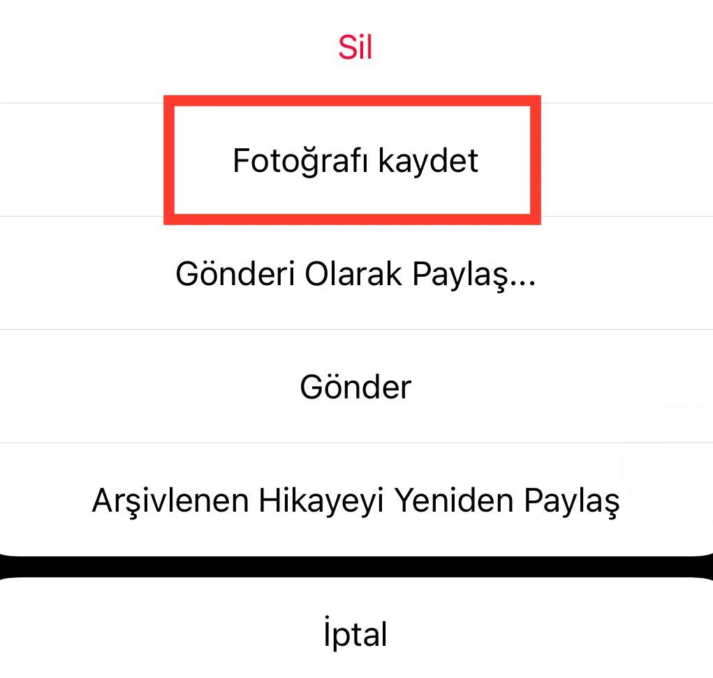 instagram hikaye arsivi