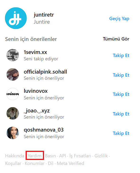Bilgisayardan Instagram Yardım Merkezine Nasıl Ulaşılır?