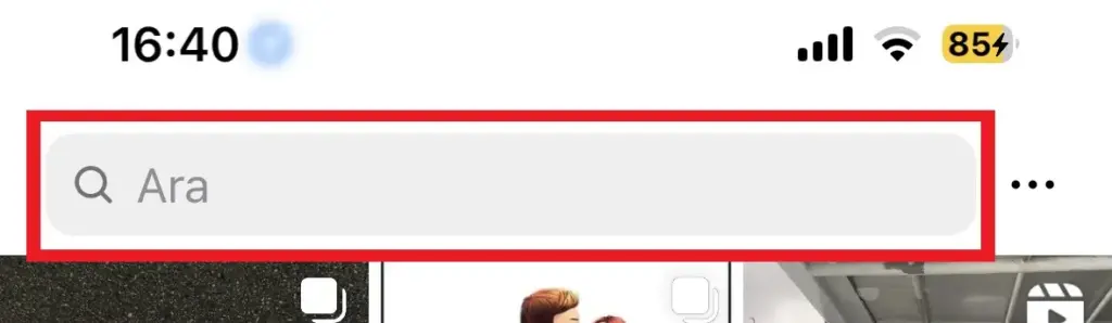 instagram arama geçmişi silme