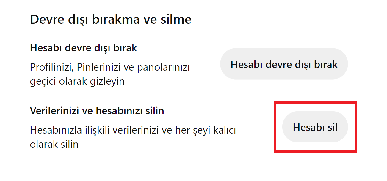 Pinterest Hesap Nasıl Silinir?