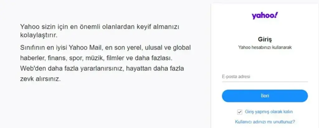 yahoo hesap silme
