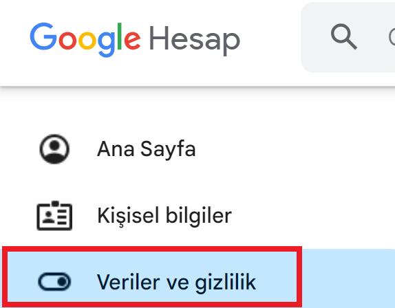gmail hesap silme