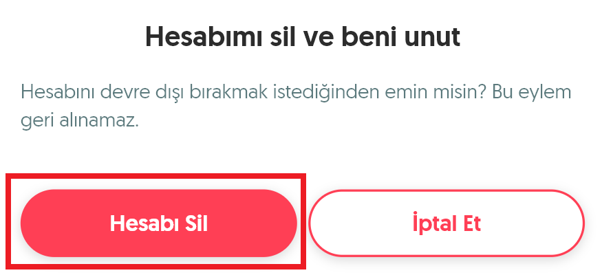 letgo hesap silme