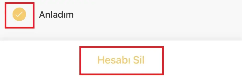 livu hesap silme