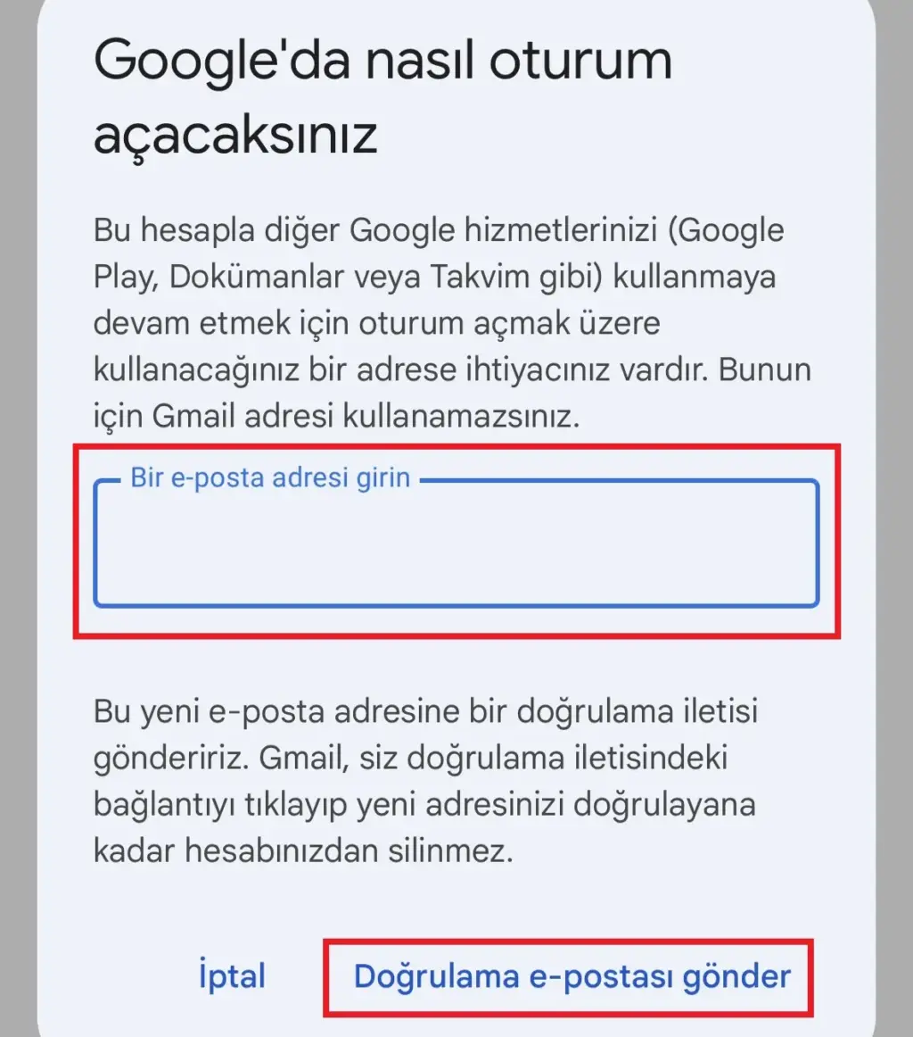 gmail hesap silme