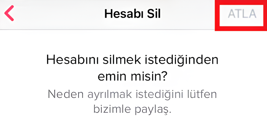 tinder hesap silme