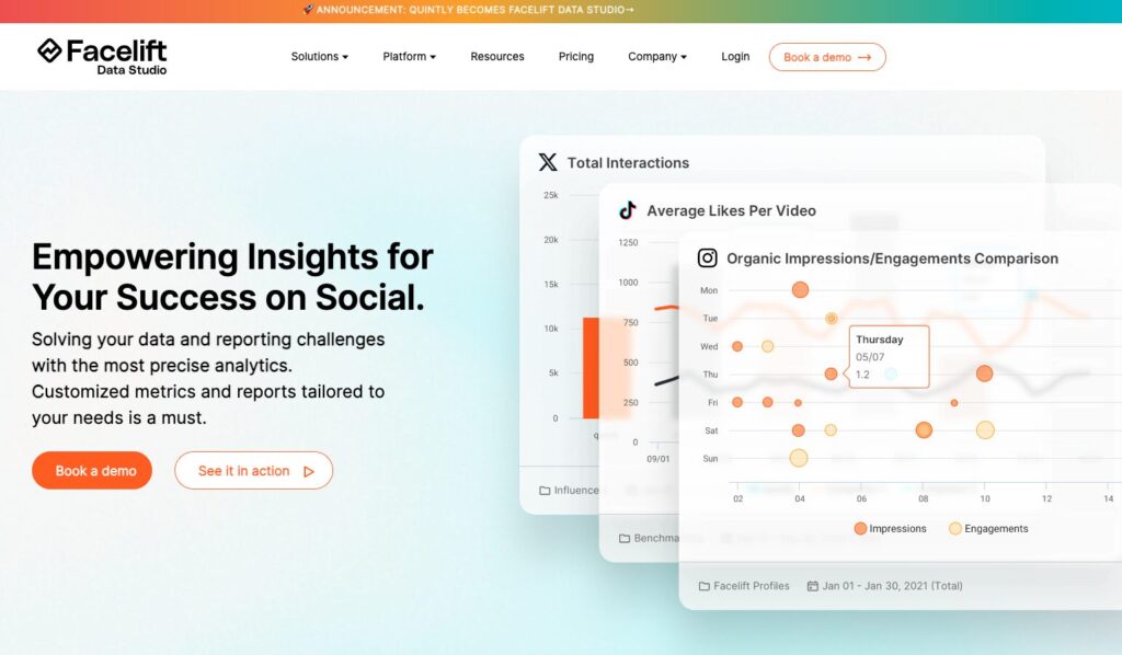 Facelift Data Studio Sosyal Medya Analiz Aracı